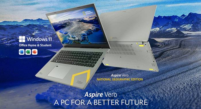 Acer Aspire Vero Debut di Indonesia, Dibuat dari Bahan Daur Ulang