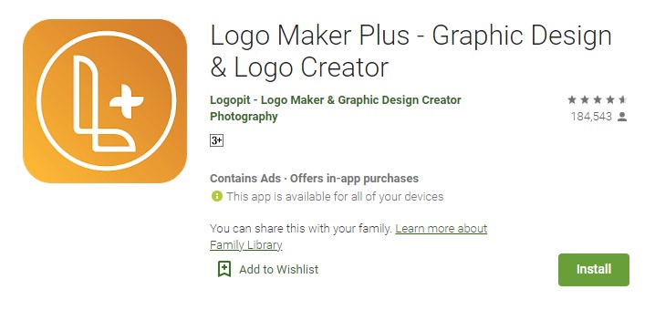 aplikasi pembuat logo Logo Maker Plus