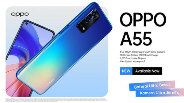 Oppo A55 Mendarat di Indonesia, Ini Spesifikasi dan Harganya