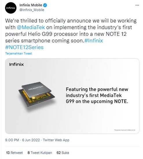 Infinix Note 12 MediaTek Helio G99