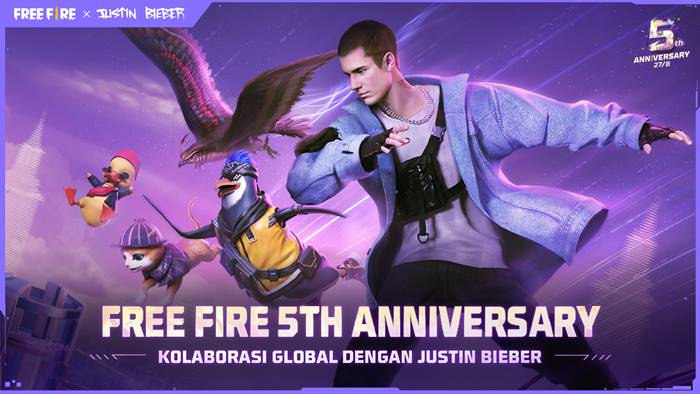 Justin Bieber Bakal Gelar Konser Virtual di Ulang Tahun Free Fire