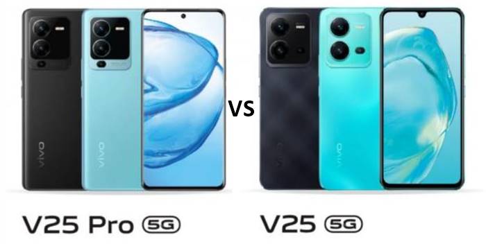 comparison between vivo v25 and vivo v25 pro