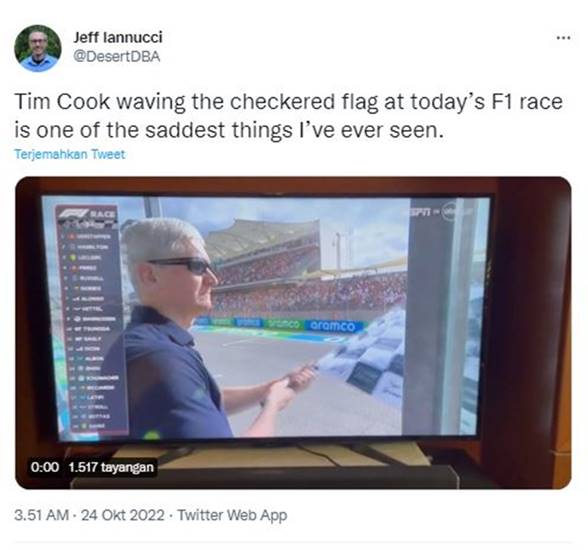 Tim Cook Formula 1 