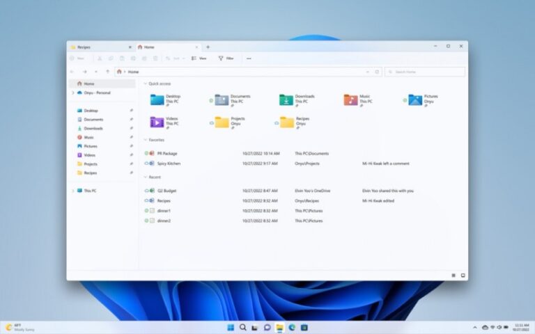 Update Windows 11 Hadirkan Tab File Explorer dan Tweak Taskbar