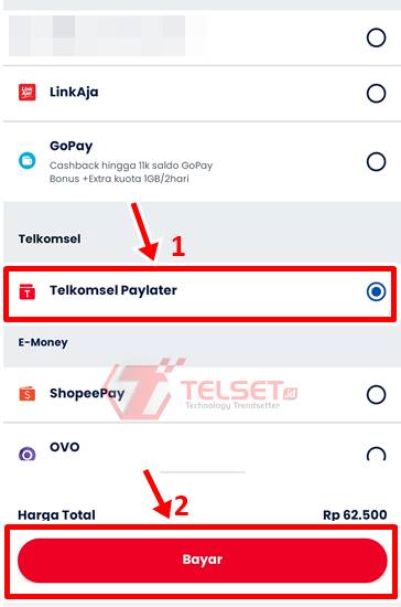 cara daftar Telkomsel PayLater 