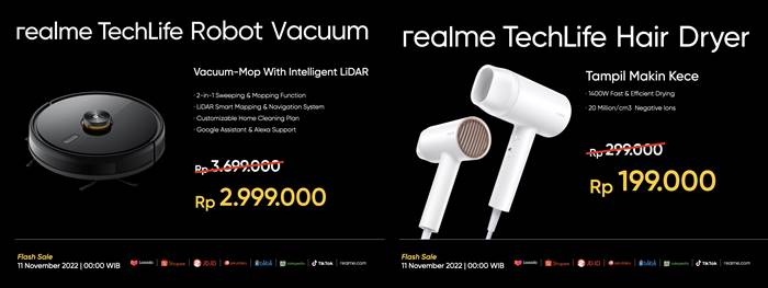 Harga Realme TechLife Robot Vacuum