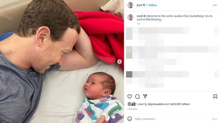 Mark Zuckerberg Anak ketiga 