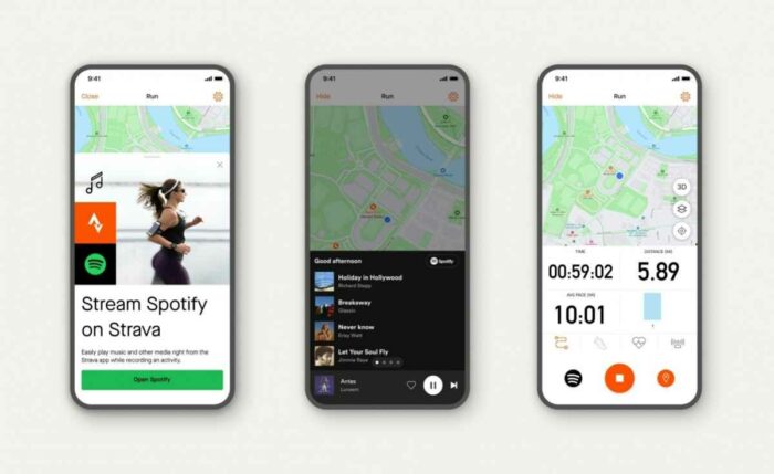 Spotify di Strava