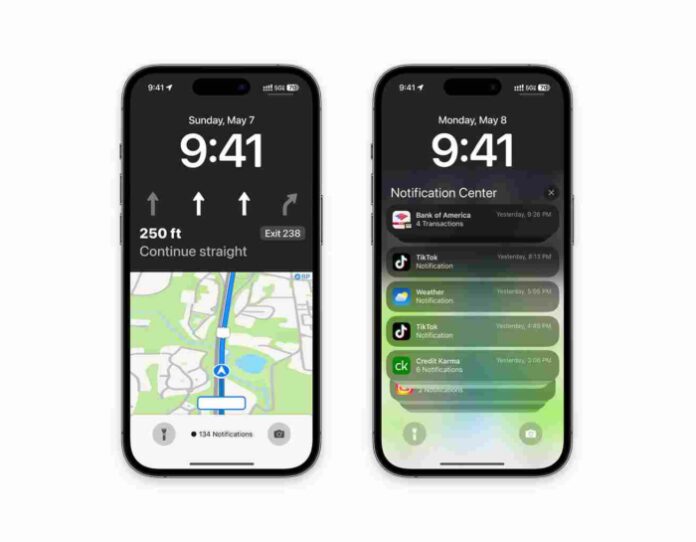 Apple Maps Live Activity di iOS 17