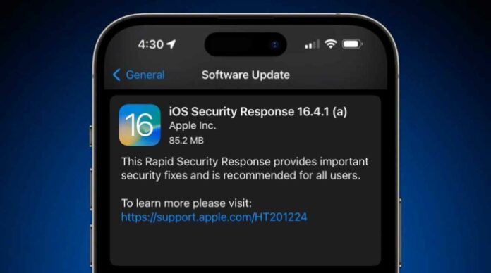 Apple Rapid Security Response iOS 16