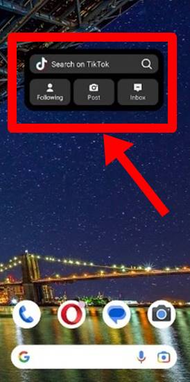 Widget Pencarian TikTok Android 
