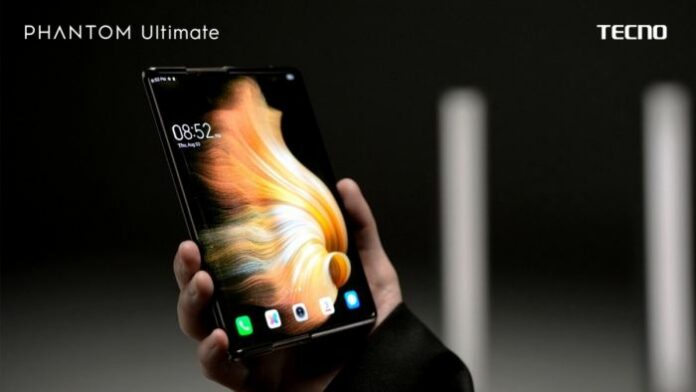 Tecno Phantom Ultimate Layar Gulung Digulung