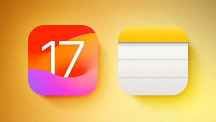 Notes iOS 17 Dukungan Bahasa