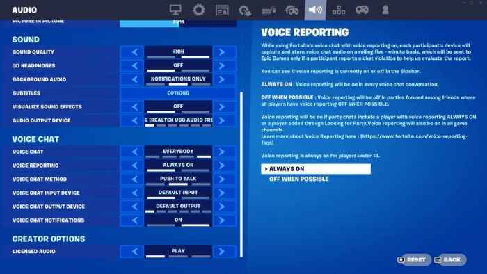 Report Cheater Audio Fortnite