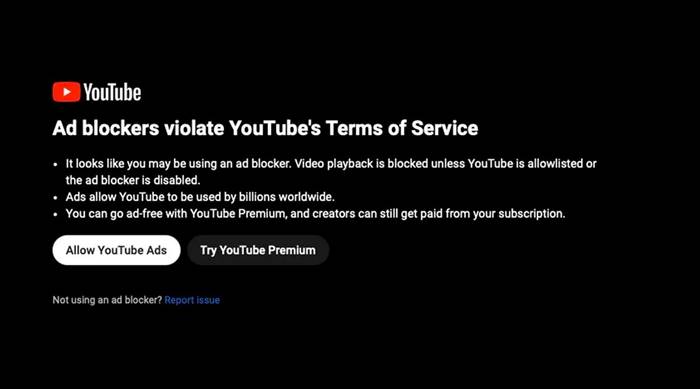 YouTube Pemblokir Blokir Iklan Video