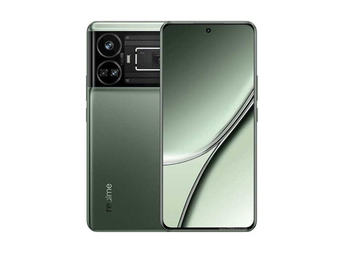 Tampilan depan Realme GT5 240W dengan layar AMOLED dan kamera 50 MP