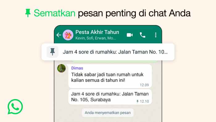 WhatsApp Pin Pesan 