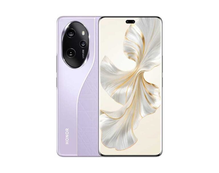 Tampilan depan Honor 100 Pro dengan layar OLED dan kamera 50 MP