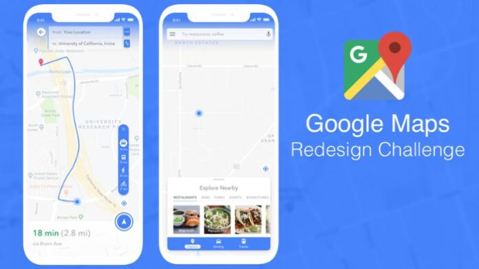 Desain UI Google Maps