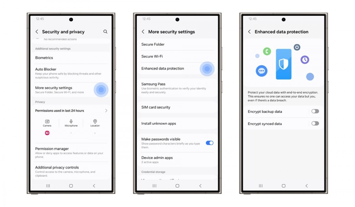 E2E encryption for backups and synced data