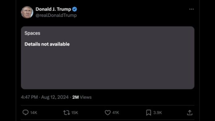 Wawancara Trump Twitter X