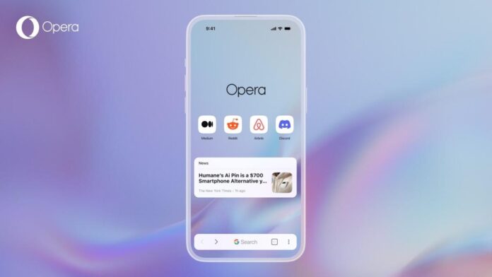 Opera's AI-focused web browser One is now on iOS