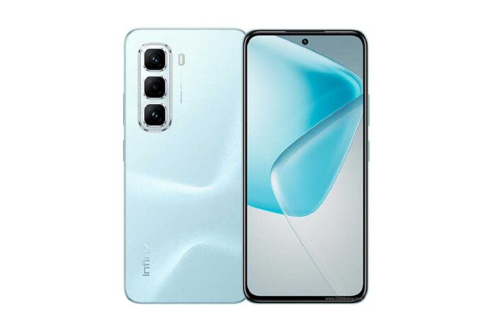 Tampilan depan Infinix Hot 50 Pro 4G dengan layar AMOLED dan kamera 50 MP