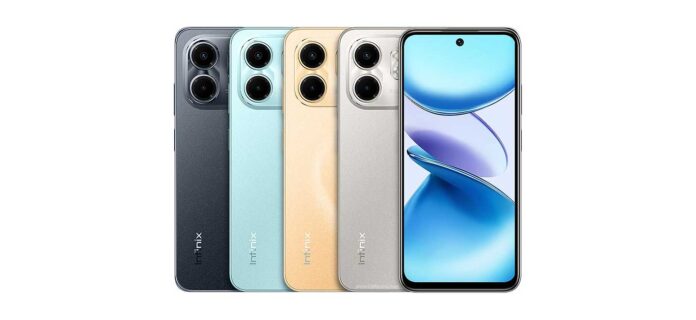 Tampilan depan Infinix Smart 9 dengan layar IPS LCD dan kamera 13 MP