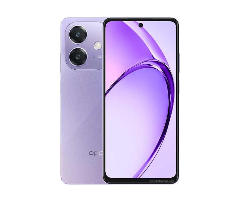 Tampilan depan Oppo A3 4G dengan layar IPS LCD dan kamera 50 MP