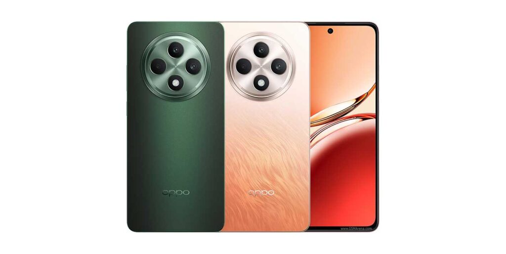 Tampilan depan Oppo Reno12 F dengan layar AMOLED dan kamera 50 MP