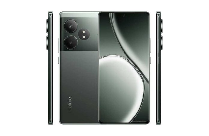 Tampilan depan Realme GT Neo6 SE dengan layar LTPO AMOLED dan kamera 50 MP