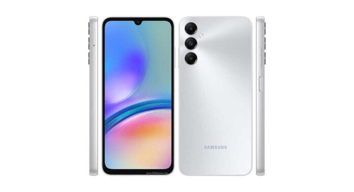 Tampilan depan Samsung Galaxy A05s dengan layar PLS LCD dan kamera 50 MP