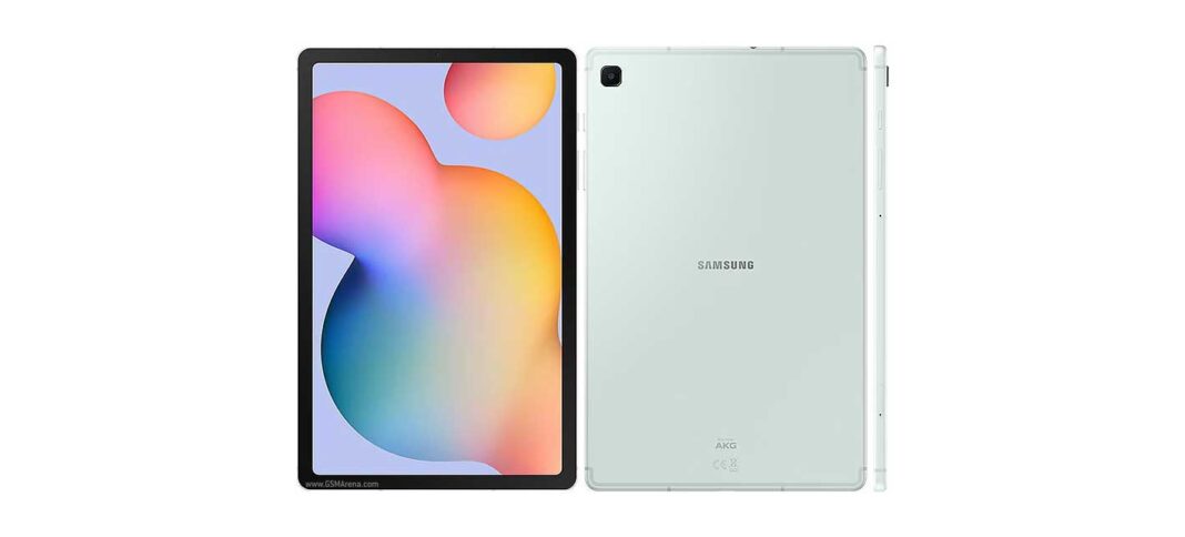 Tampilan depan Samsung Galaxy Tab S6 Lite (2024) dengan layar TFT LCD dan kamera 8 MP