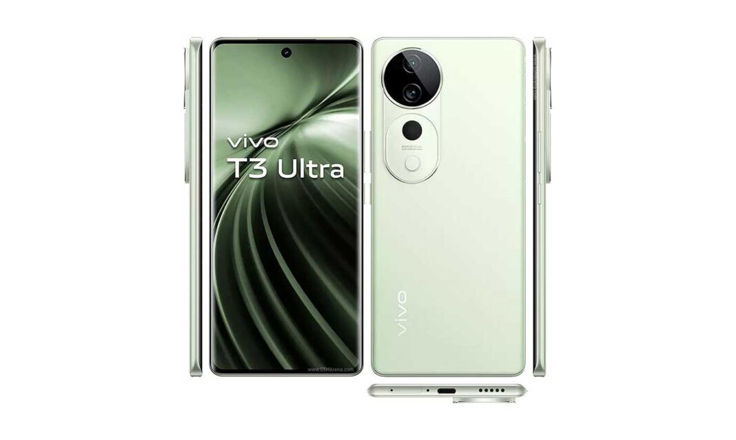 Tampilan depan vivo T3 Ultra dengan layar AMOLED dan kamera 50 MP