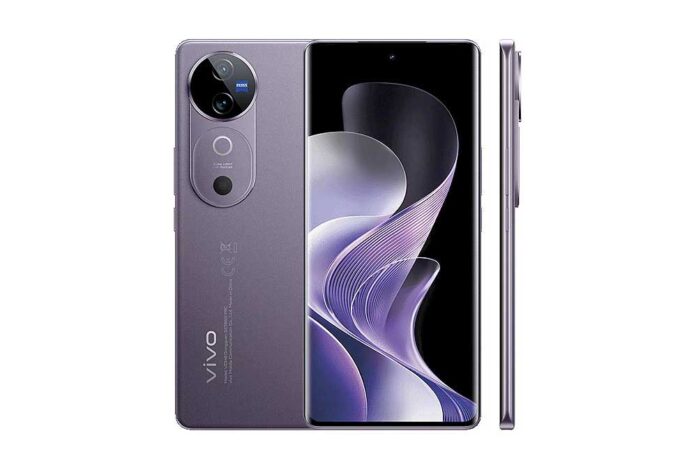 Tampilan depan vivo V40 dengan layar AMOLED dan kamera 50 MP