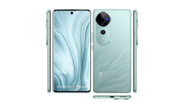 Tampilan depan vivo V40 Pro dengan layar AMOLED dan kamera 50 MP