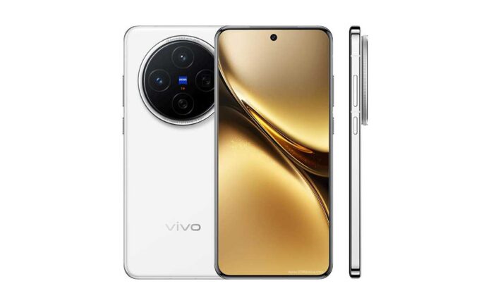 Tampilan depan vivo X200 dengan layar AMOLED dan kamera 50 MP