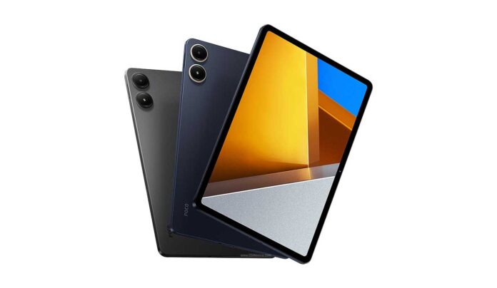 Tampilan depan Xiaomi Poco Pad dengan layar IPS LCD dan kamera 8 MP