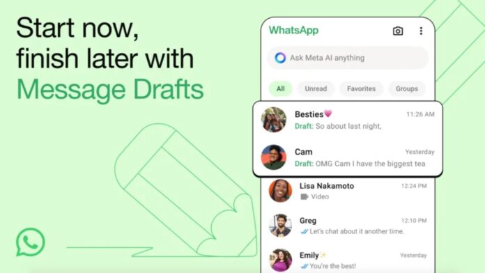 Fitur Draft WhatsApp