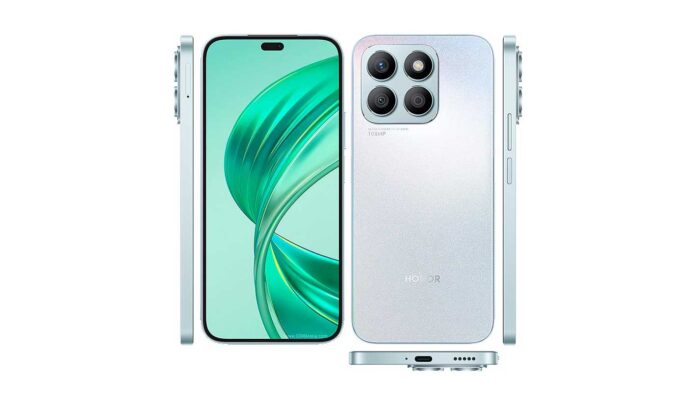 Tampilan depan Honor X8b dengan layar AMOLED dan kamera 108 MP