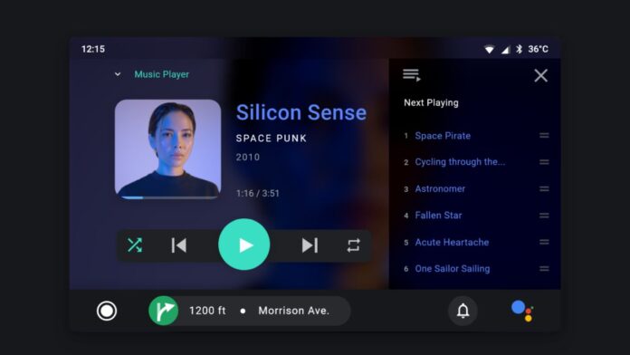 Desain Music Player Android Auto