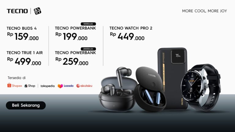 Tecno Luncurkan Rangkaian Produk AIoT, dari TWS Hingga Smartwatch!