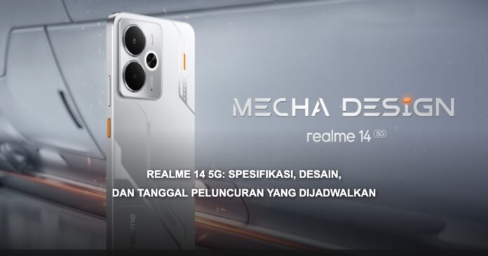 Desain Realme 14 5G dengan sentuhan Mecha Design dan varian warna menarik