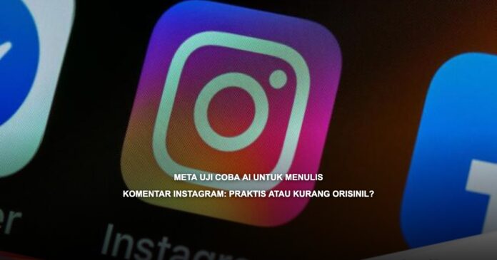 Ilustrasi AI menulis komentar di Instagram