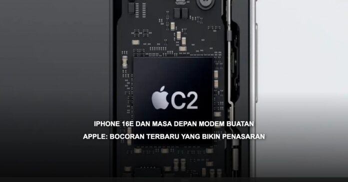 Ilustrasi iPhone 16e dengan modem buatan Apple, C1