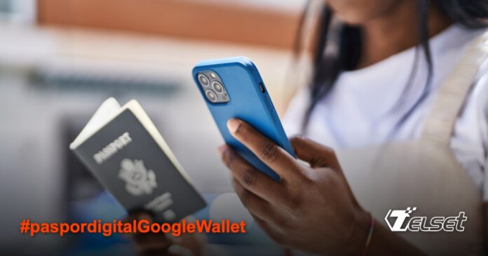 Ilustrasi paspor digital di Google Wallet untuk perjalanan domestik