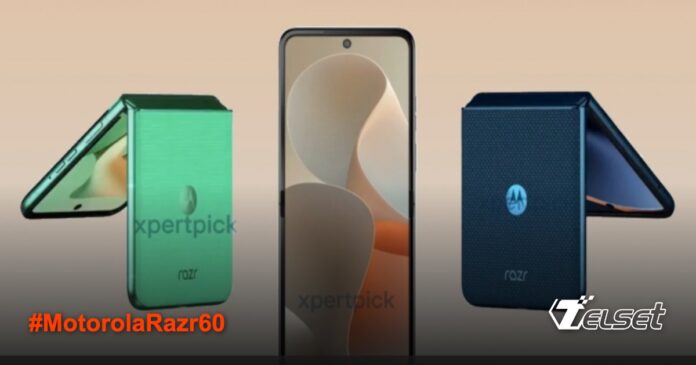 Motorola Razr 60 dalam tiga varian warna: Pantone Gibraltar Sea, Pantone Lightest Sky, dan Spring Bud