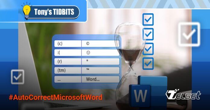 Ilustrasi penggunaan AutoCorrect di Microsoft Word