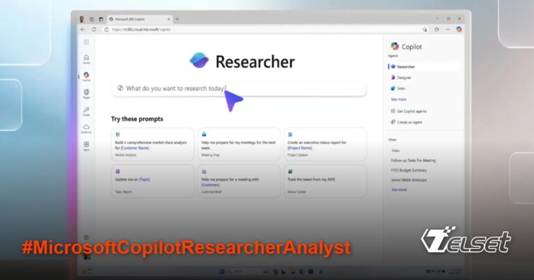 Ilustrasi AI Microsoft Copilot dengan fitur Researcher dan Analyst