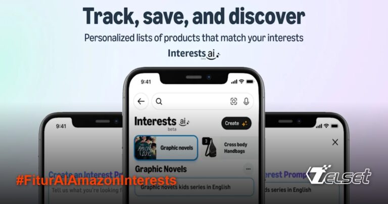 Tampilan antarmuka fitur Interests di aplikasi Amazon